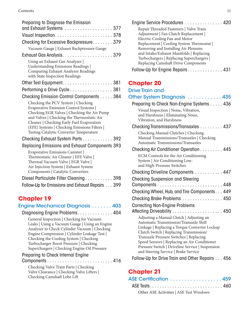 Auto Engine Performance and Driveability, 5th Edition, Online Textbook page 11
