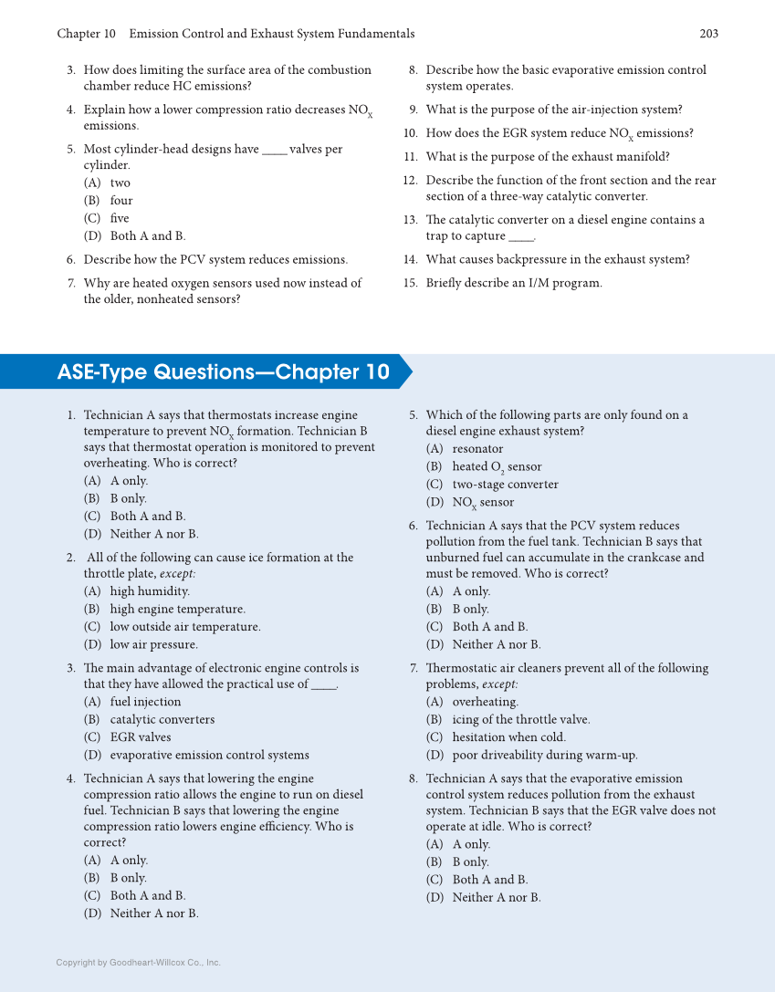 Auto Engine Performance and Driveability, 5th Edition, Online Textbook page 203