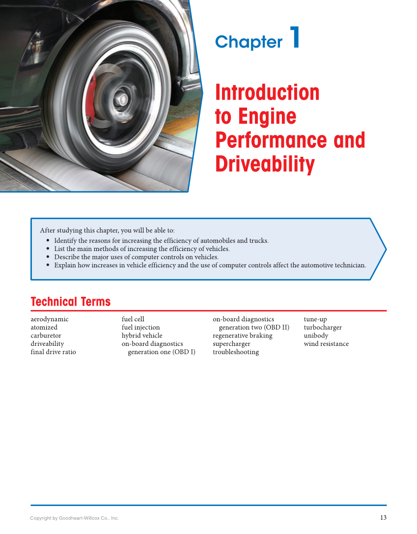 Auto Engine Performance and Driveability, 5th Edition, Online Textbook page 13