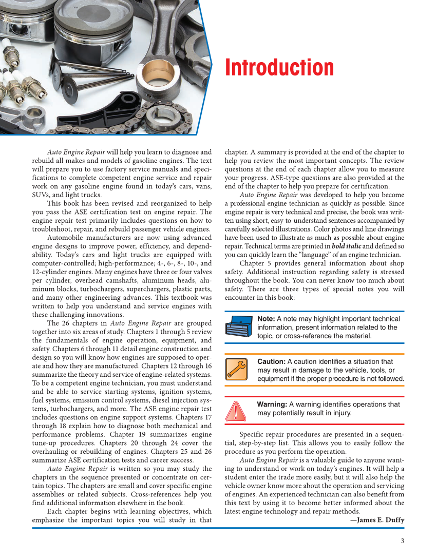 Auto Engine Repair, 7th Edition, Online Textbook page 3
