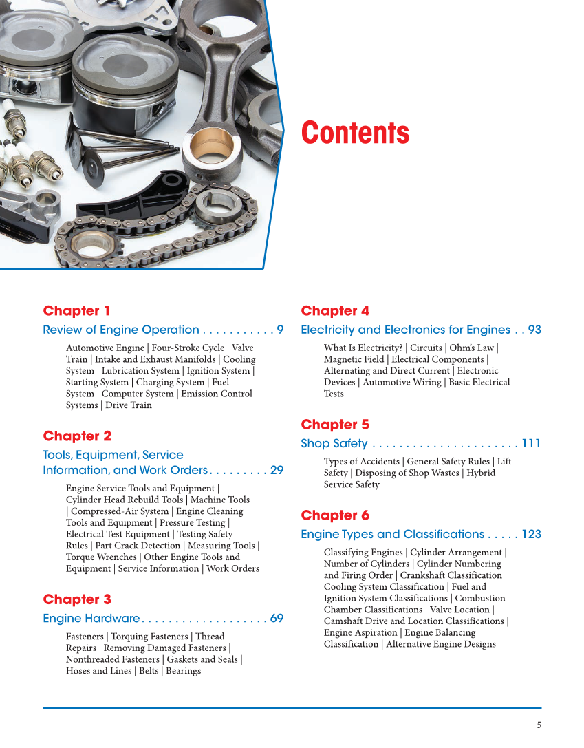 Auto Engine Repair, 7th Edition, Online Textbook page 5