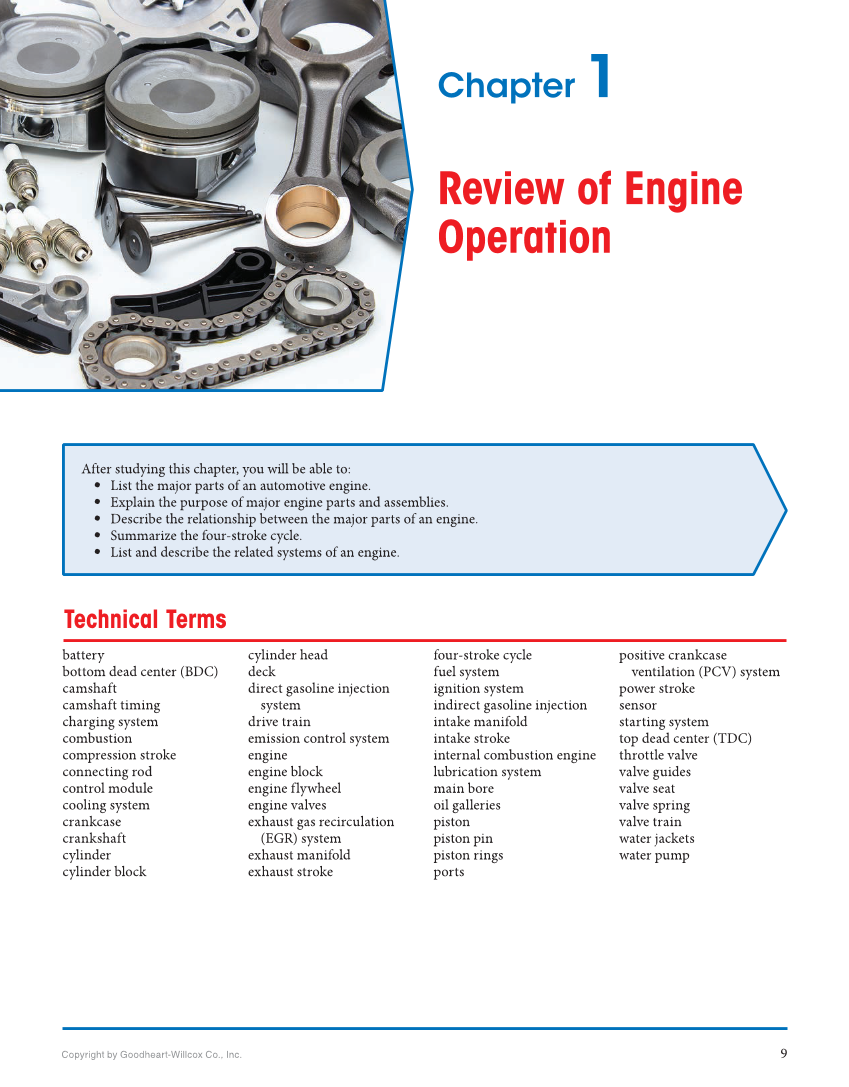 Auto Engine Repair, 7th Edition, Online Textbook page 9