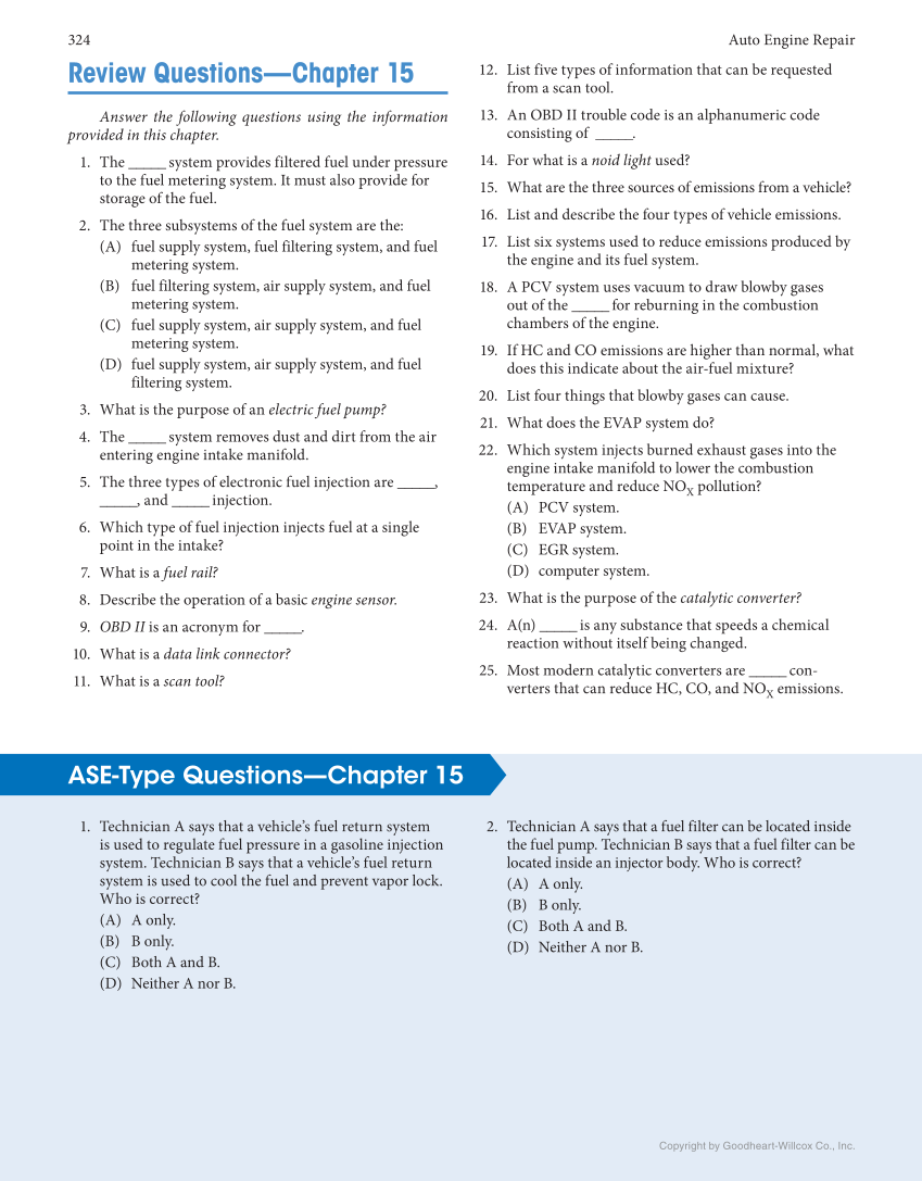 Auto Engine Repair, 7th Edition, Online Textbook page 324