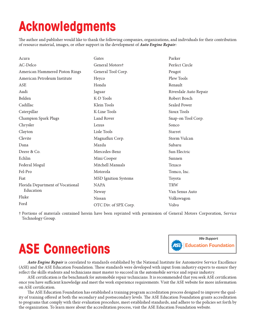 Auto Engine Repair, 7th Edition, Online Textbook page M9