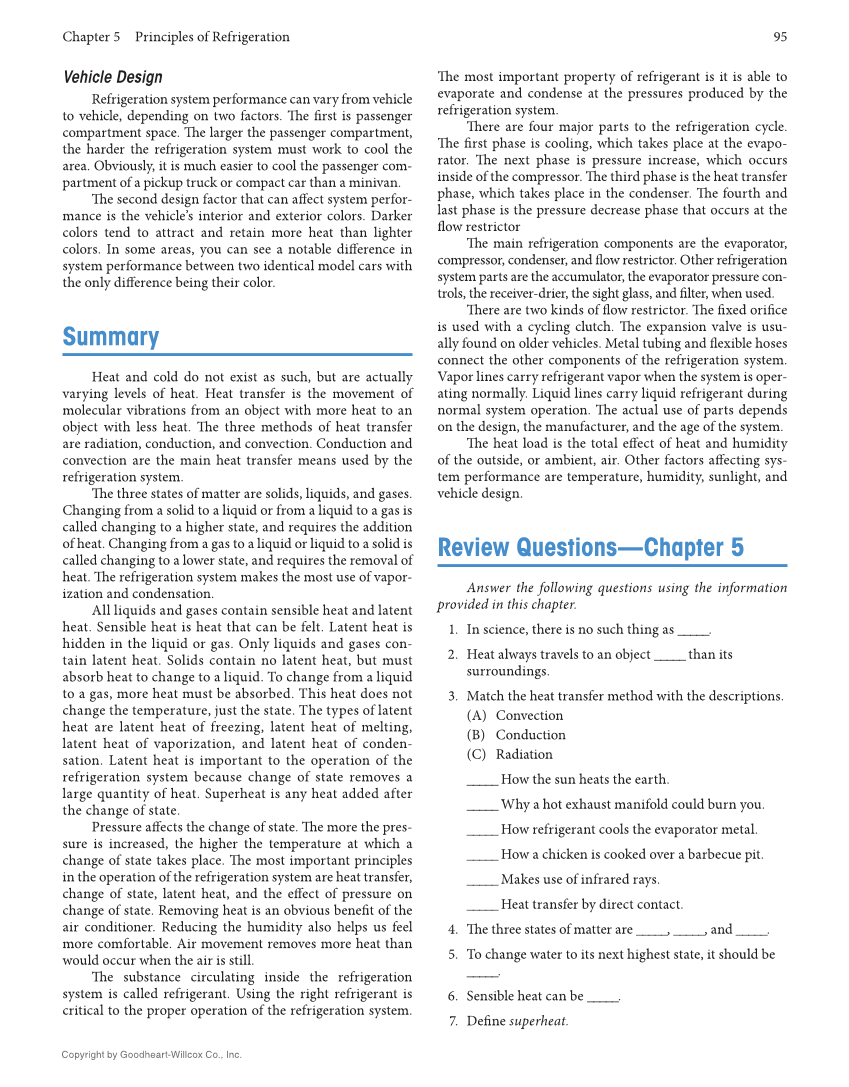 Auto Heating and Air Conditioning, 5th Edition, Online Textbook page 95