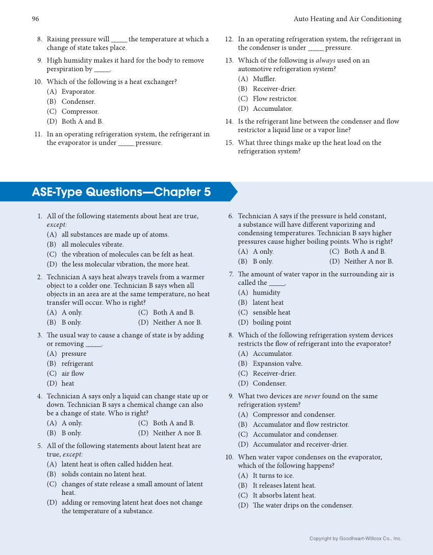 Auto Heating and Air Conditioning, 5th Edition, Online Textbook page 96