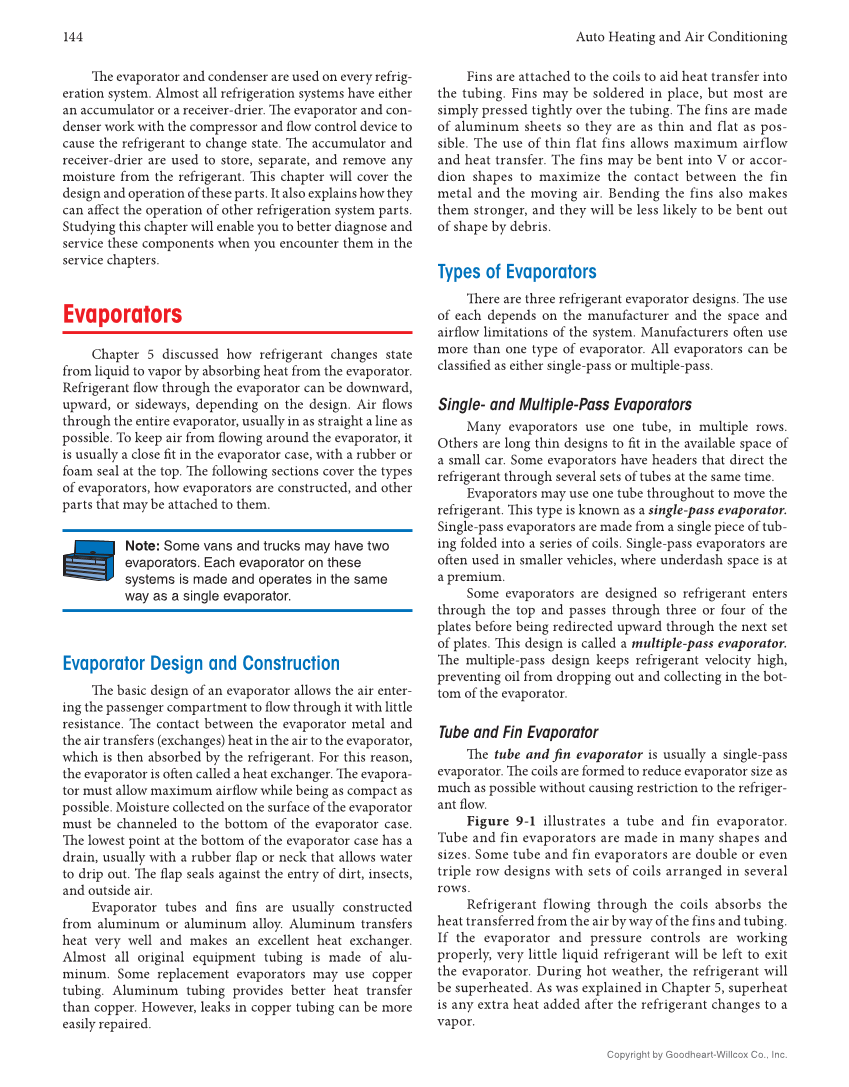 Auto Heating and Air Conditioning, 5th Edition, Online Textbook page 144