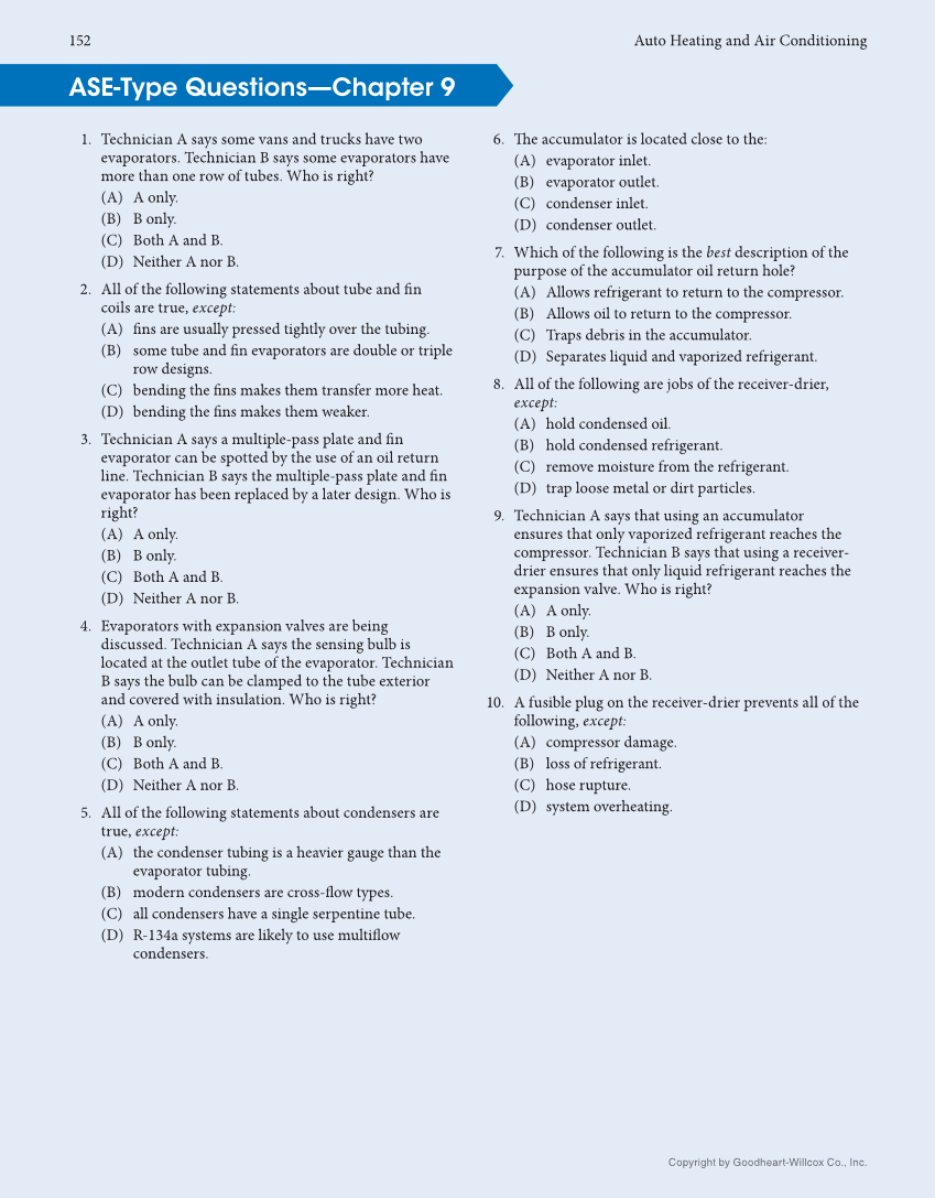 Auto Heating and Air Conditioning, 5th Edition, Online Textbook page 152