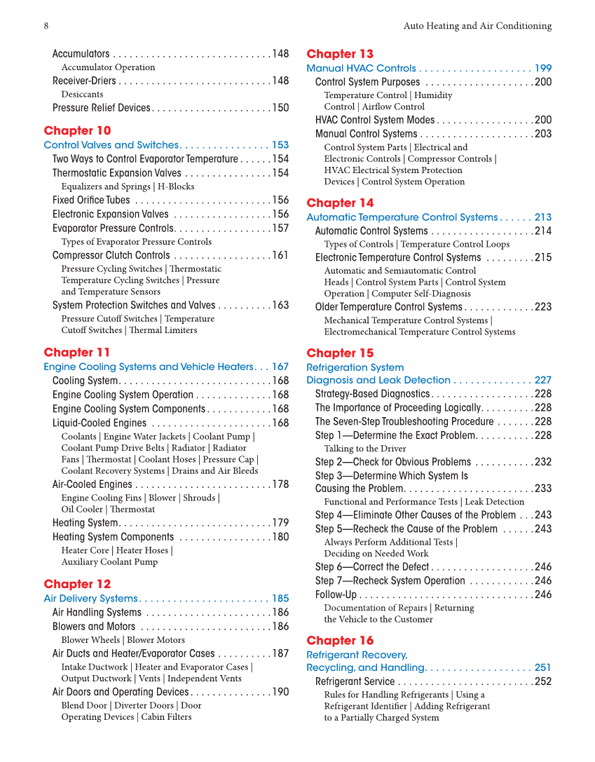 Auto Heating and Air Conditioning, 5th Edition, Online Textbook page 8