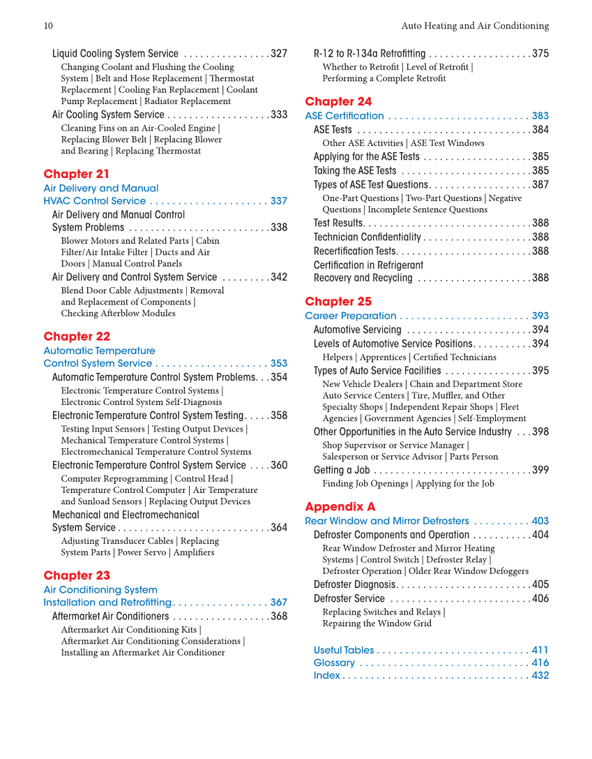 Auto Heating and Air Conditioning, 5th Edition, Online Textbook page 10
