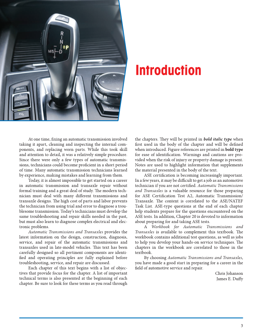 Automatic Transmissions and Transaxles, 5th Edition, Online Textbook page 3
