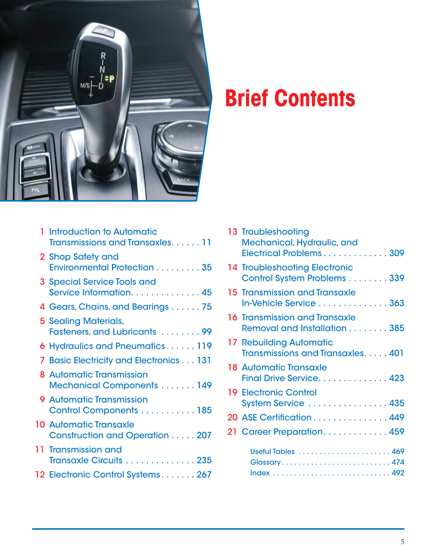 Automatic Transmissions and Transaxles, 5th Edition, Online Textbook page 5