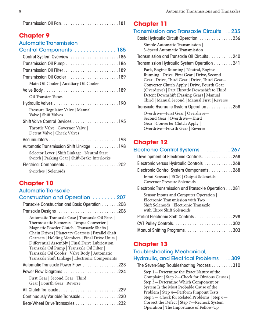 Automatic Transmissions and Transaxles, 5th Edition, Online Textbook page 8