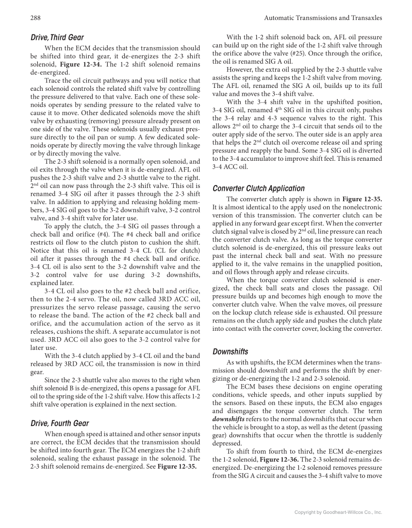 Automatic Transmissions and Transaxles, 5th Edition, Online Textbook page 288