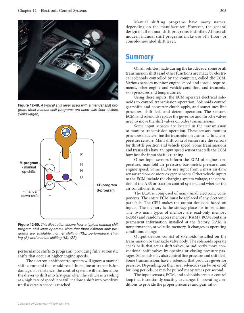 Automatic Transmissions and Transaxles, 5th Edition, Online Textbook page 305
