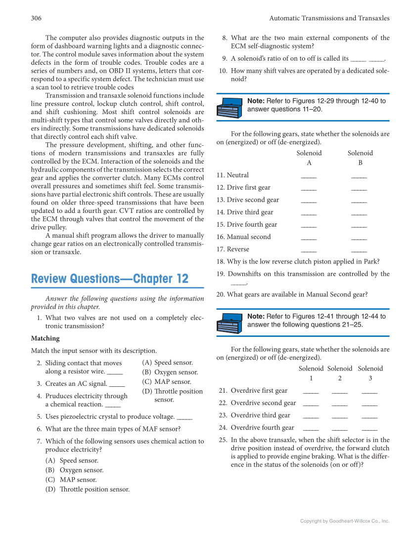 Automatic Transmissions and Transaxles, 5th Edition, Online Textbook page 306