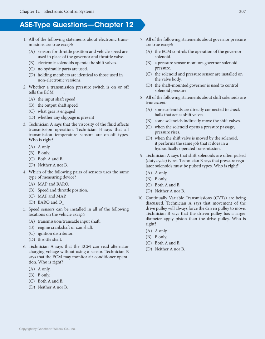 Automatic Transmissions and Transaxles, 5th Edition, Online Textbook page 307