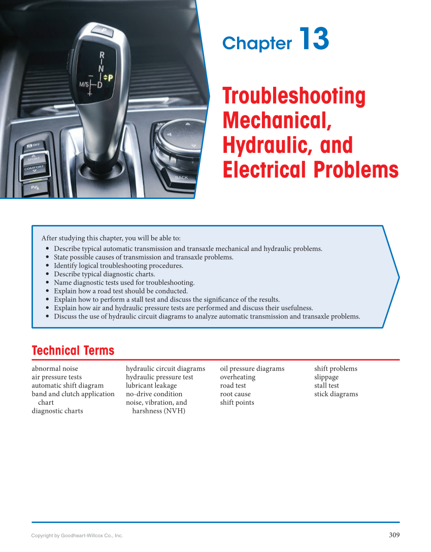 Automatic Transmissions and Transaxles, 5th Edition, Online Textbook page 309
