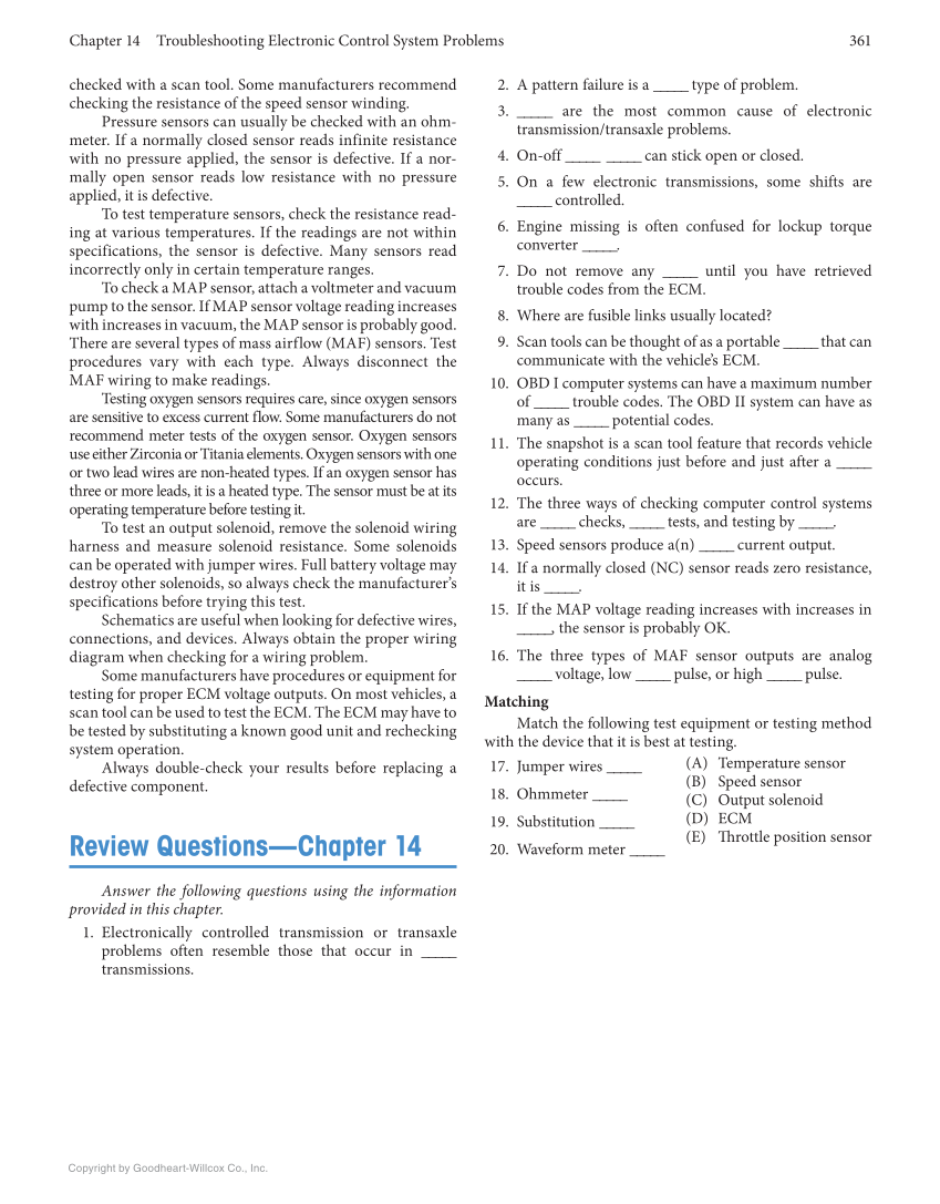 Automatic Transmissions and Transaxles, 5th Edition, Online Textbook page 361