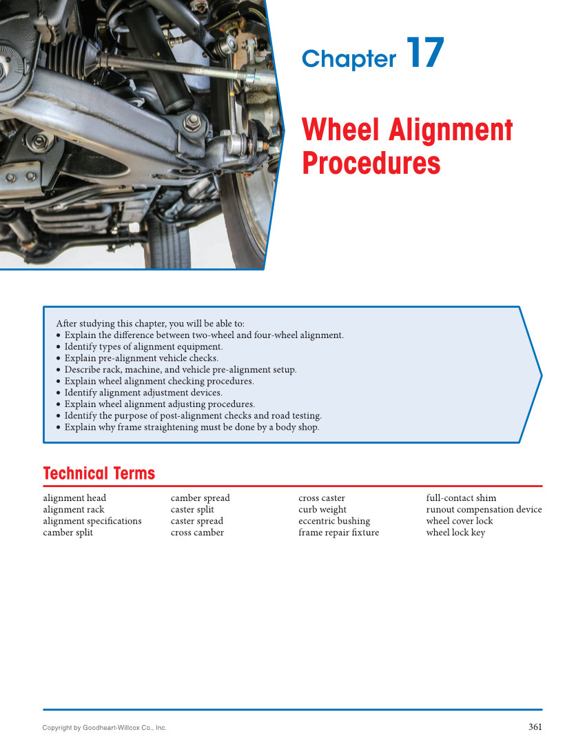 Auto Suspension and Steering, 5th Edition, Online Textbook page 361