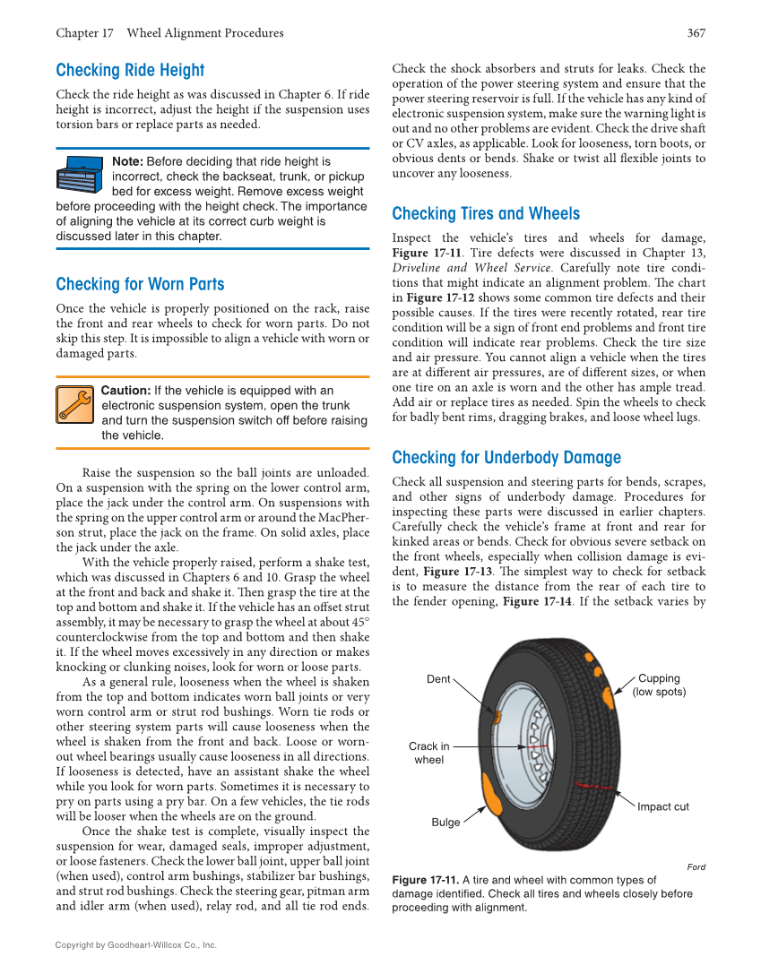 Auto Suspension and Steering, 5th Edition, Online Textbook page 367