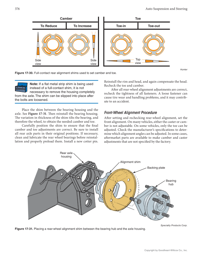 Auto Suspension and Steering, 5th Edition, Online Textbook page 376
