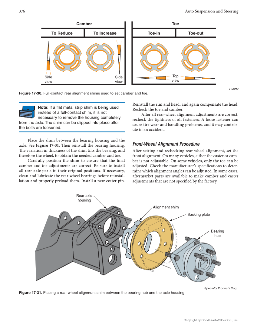 Auto Suspension and Steering, 5th Edition, Online Textbook page 376
