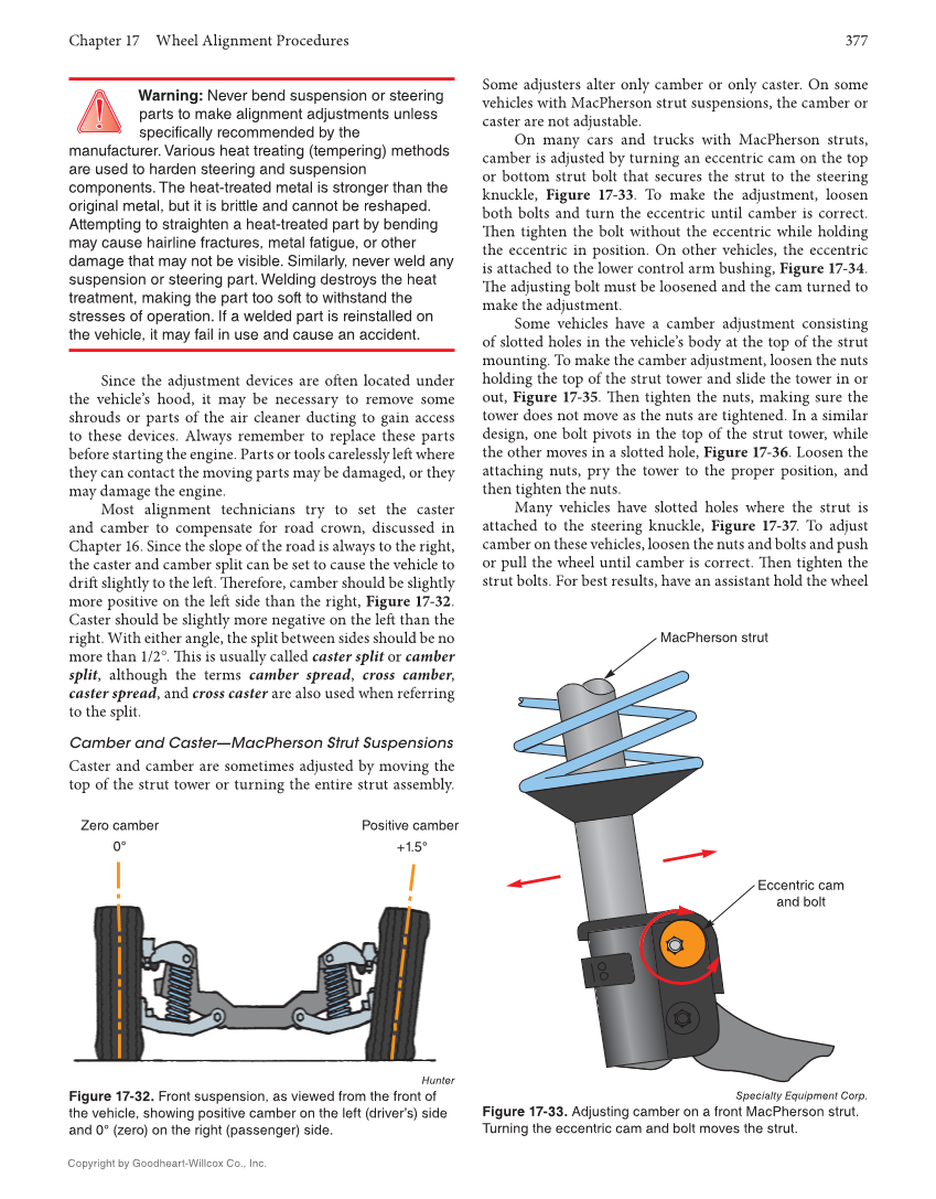 Auto Suspension and Steering, 5th Edition, Online Textbook page 377