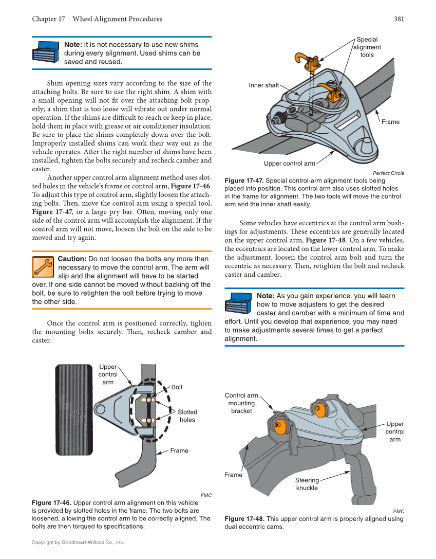 Auto Suspension and Steering, 5th Edition, Online Textbook page 381