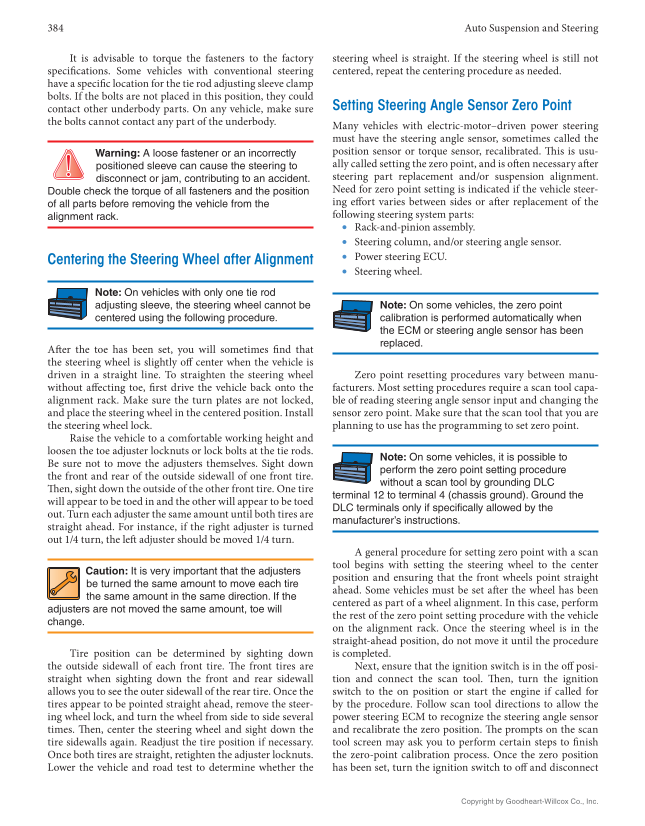 Auto Suspension and Steering, 5th Edition, Online Textbook page 384