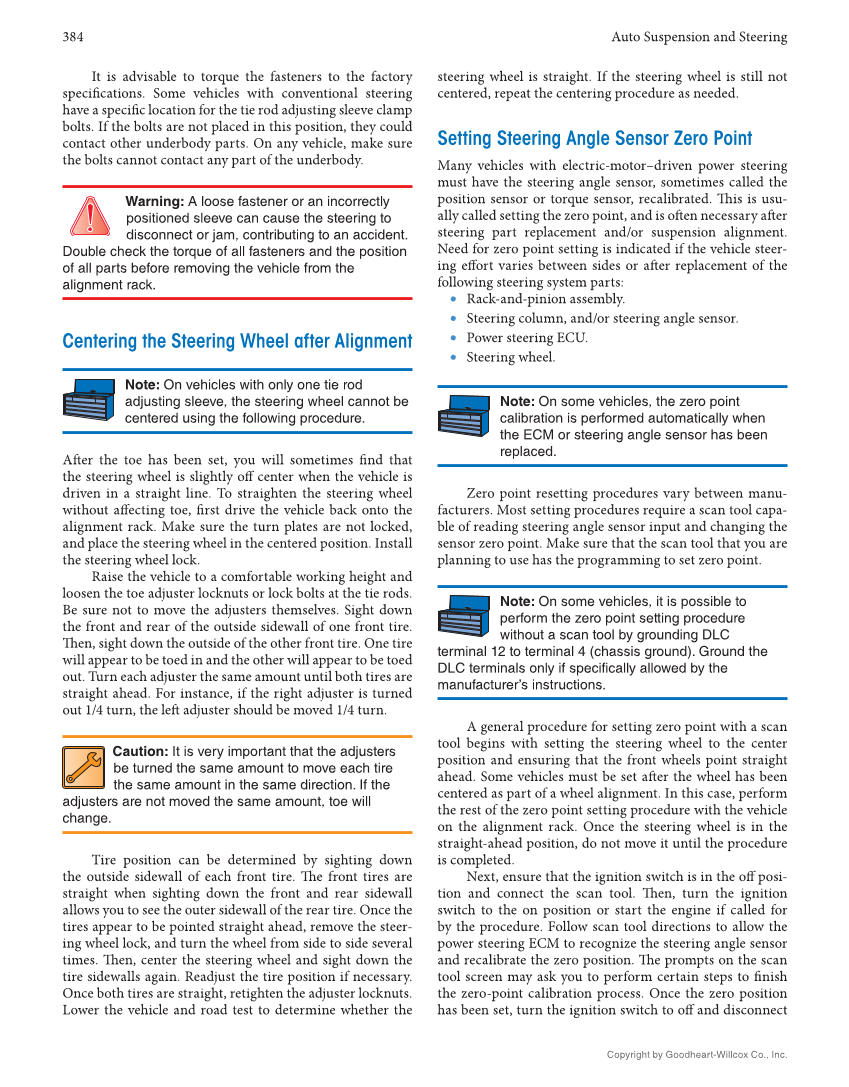 Auto Suspension and Steering, 5th Edition, Online Textbook page 384