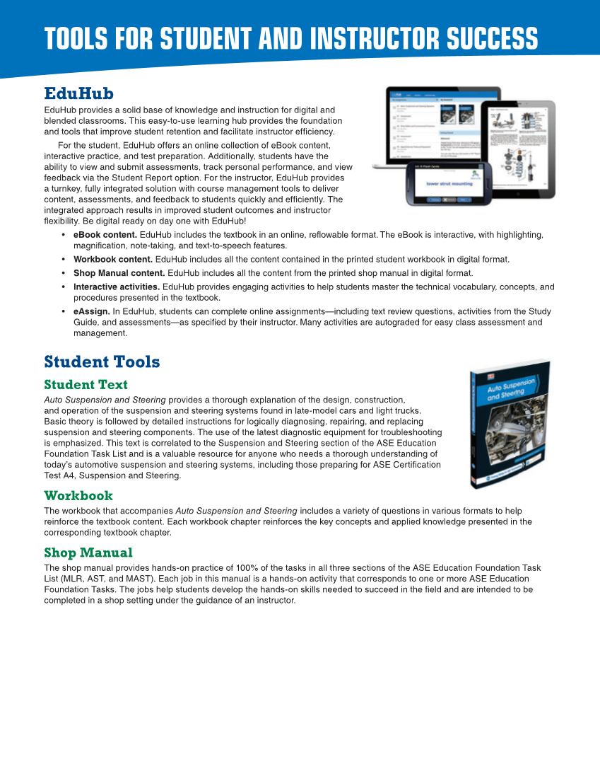 Auto Suspension and Steering, 5th Edition, Online Textbook page W6