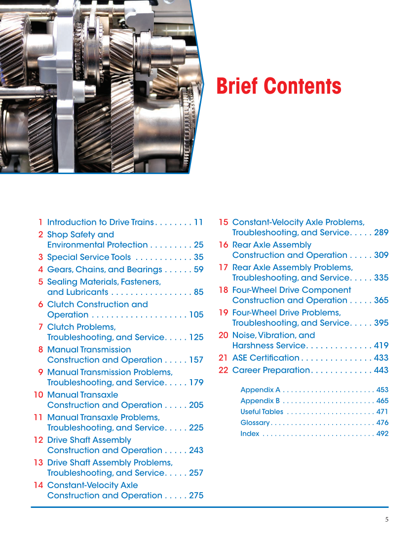 Manual Drive Trains and Axles, 4th Edition, Online Textbook page 5