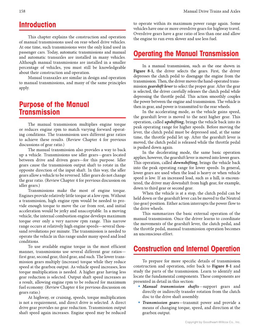 Manual Drive Trains and Axles, 4th Edition, Online Textbook page 158