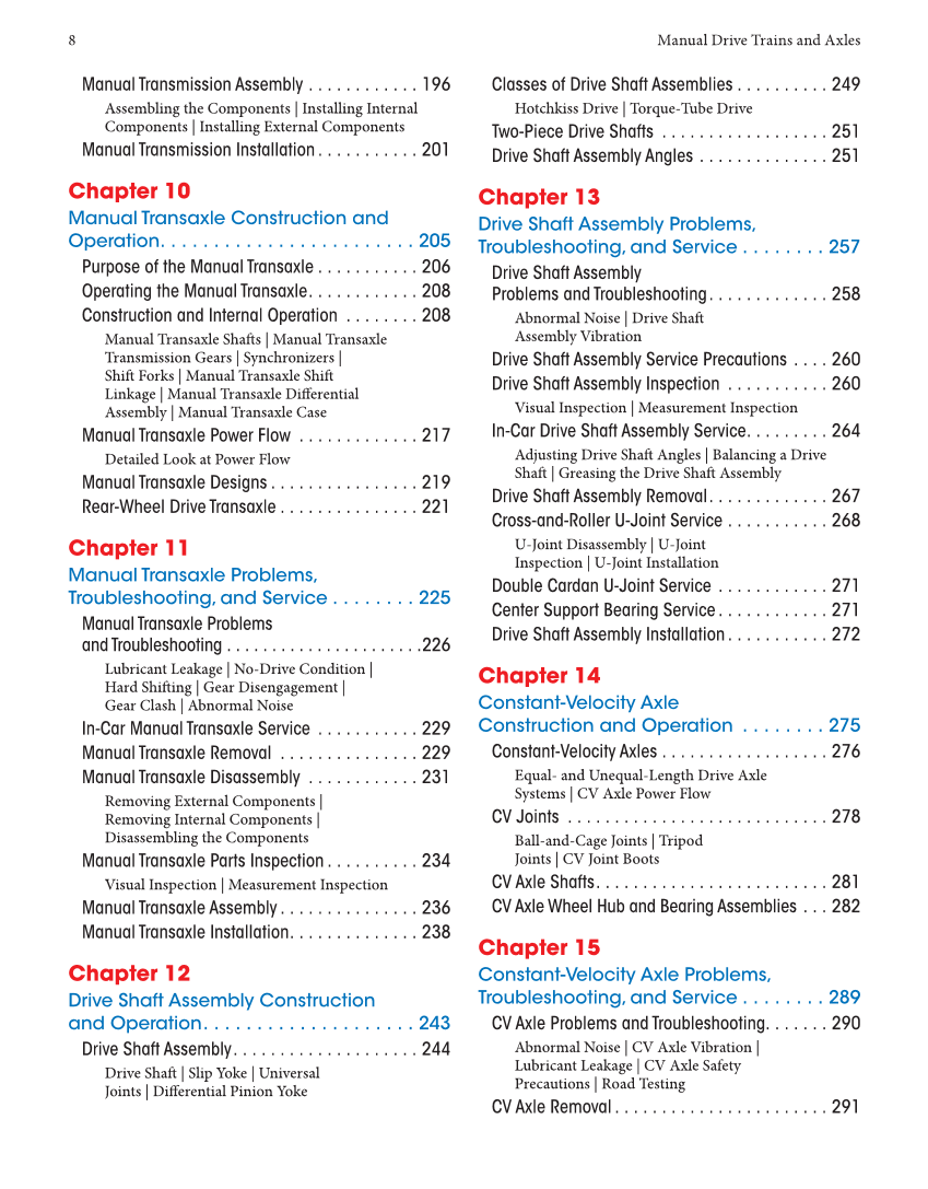 Manual Drive Trains and Axles, 4th Edition, Online Textbook page 8