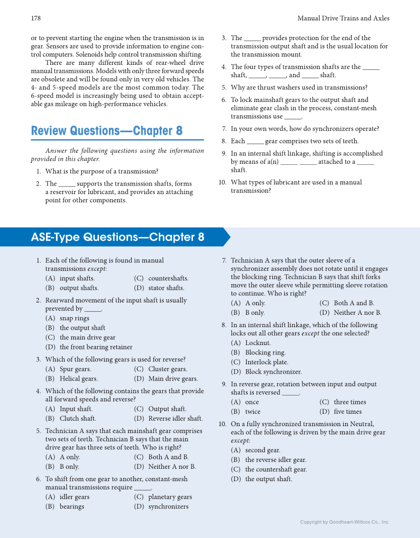 Manual Drive Trains and Axles, 4th Edition, Online Textbook page 178
