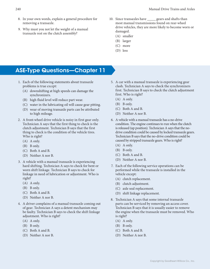 Manual Drive Trains and Axles, 4th Edition, Online Textbook page 240
