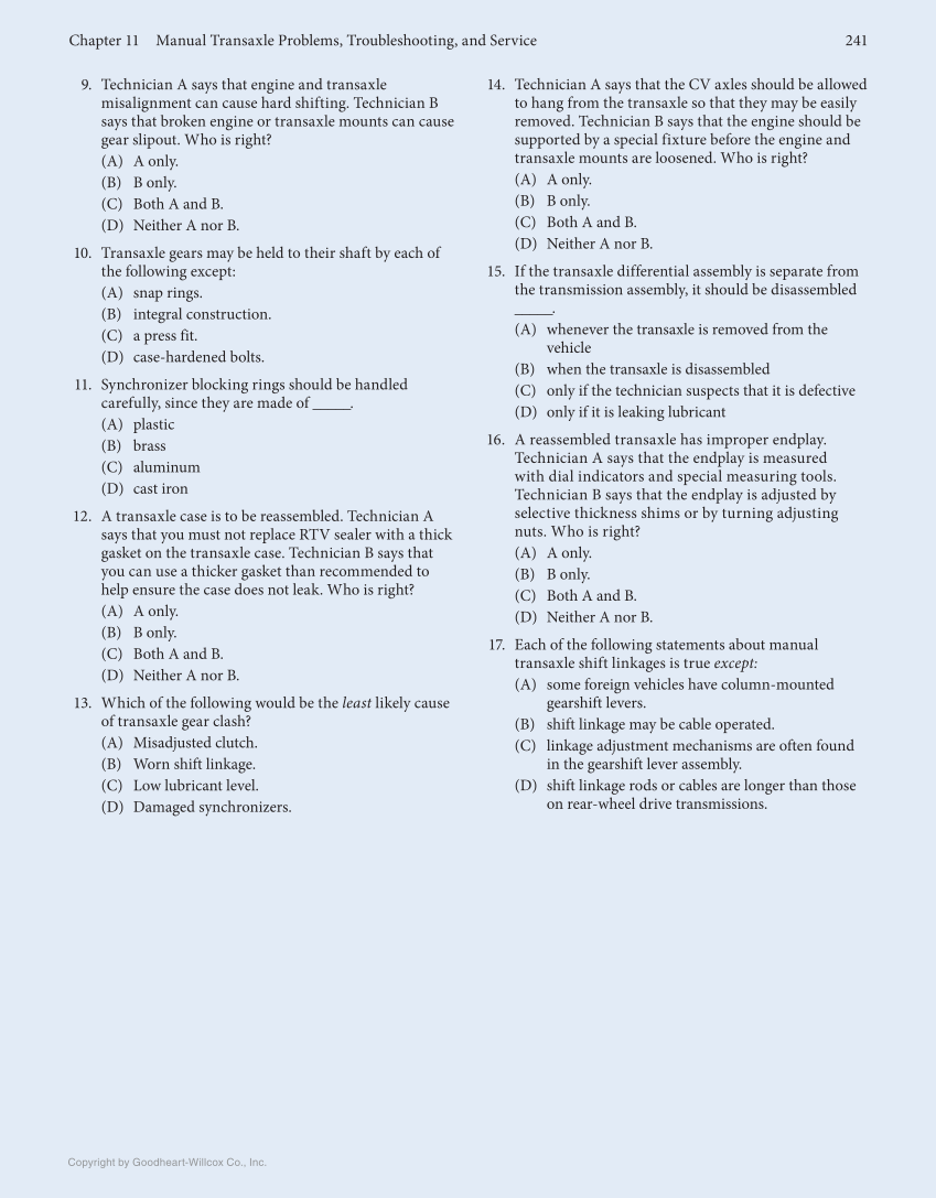 Manual Drive Trains and Axles, 4th Edition, Online Textbook page 241