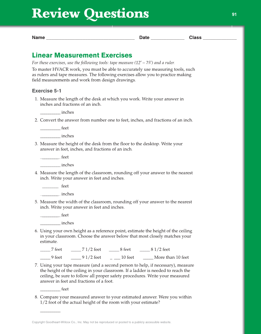 Math for HVACR, 1st Edition page 91