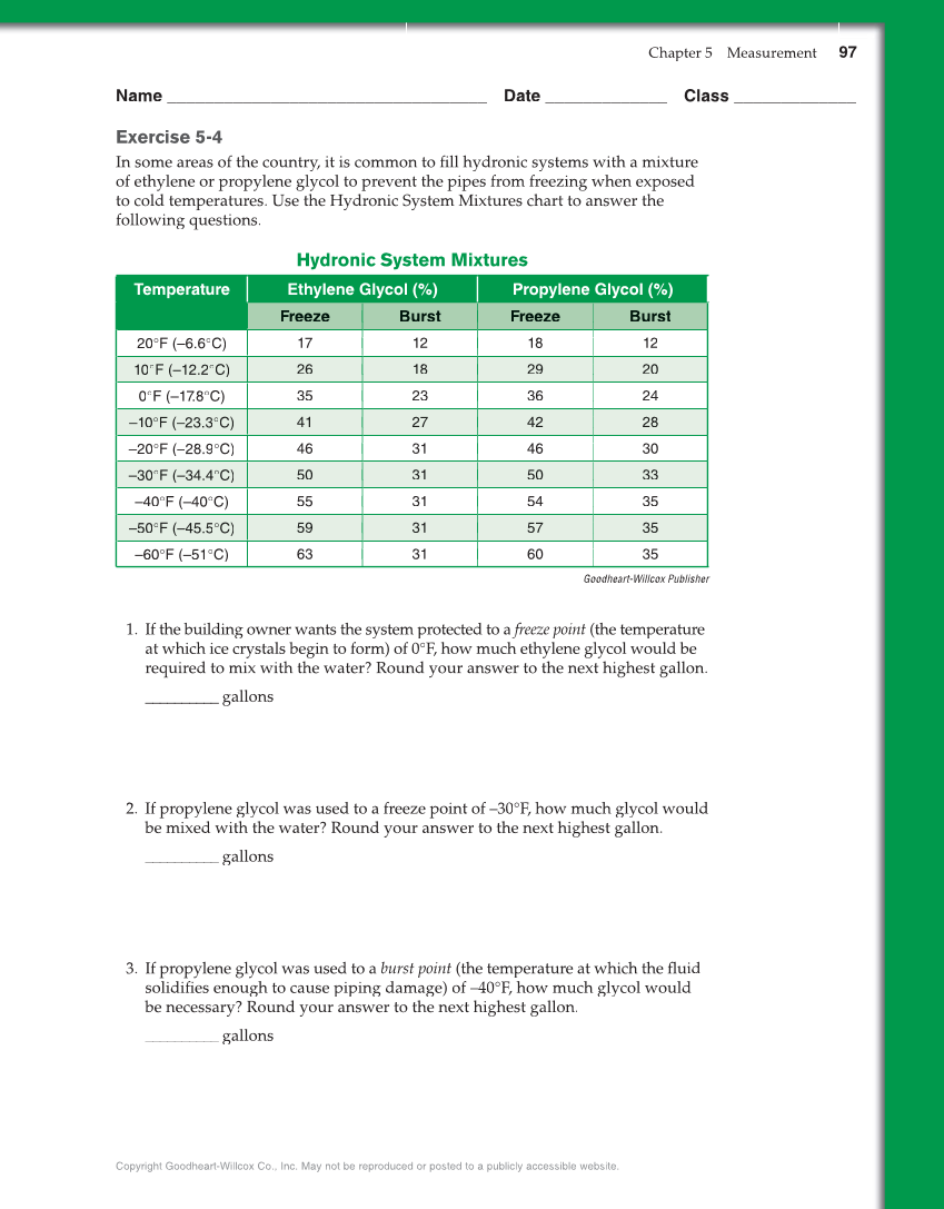 Math for HVACR, 1st Edition page 97