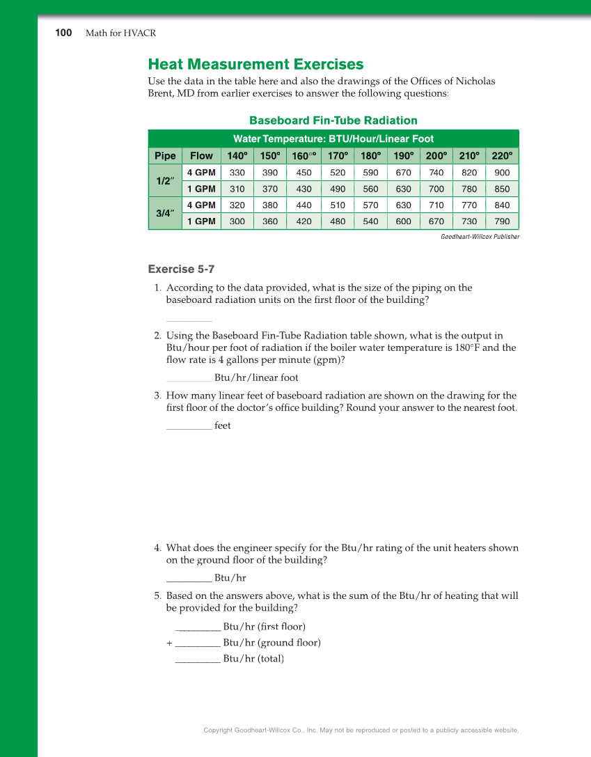 Math for HVACR, 1st Edition page 100