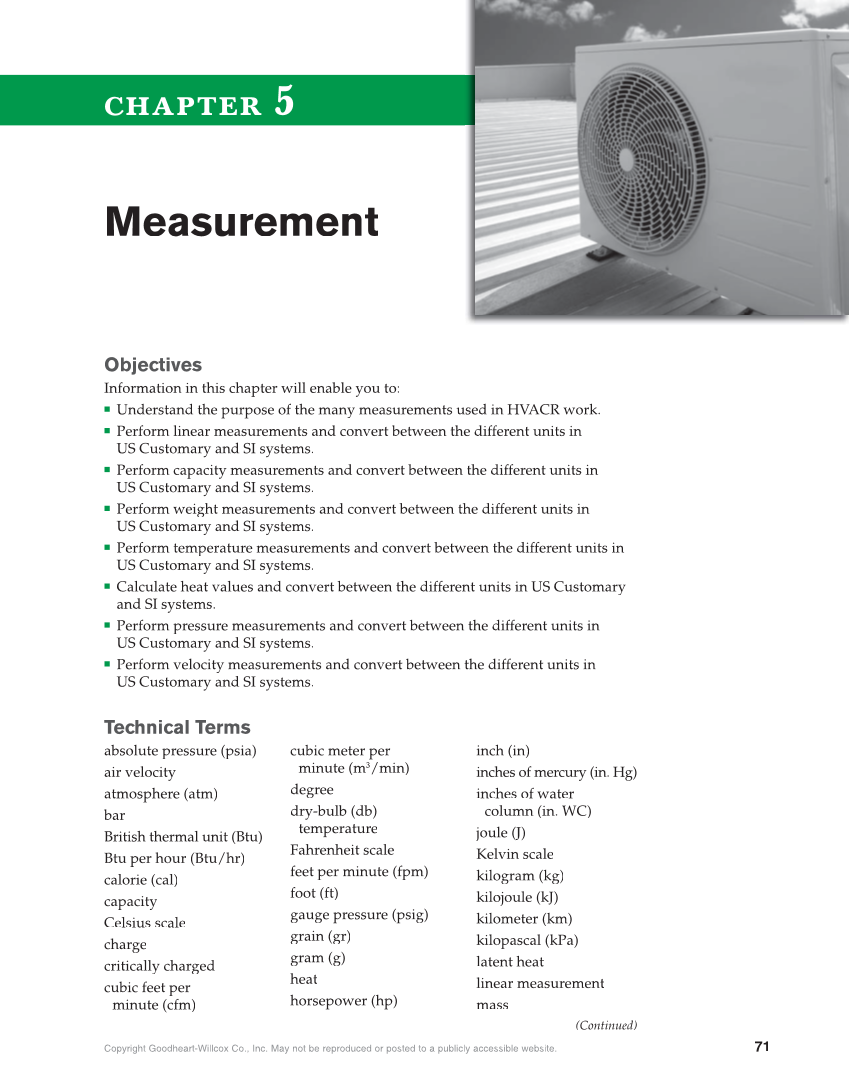 Math for HVACR, 1st Edition page 71