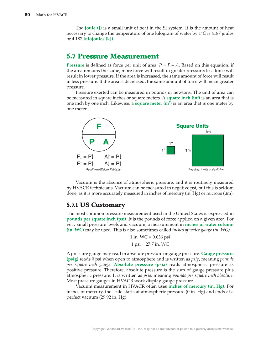 Math for HVACR, 1st Edition page 80