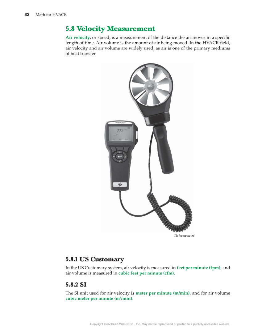 Math for HVACR, 1st Edition page 82