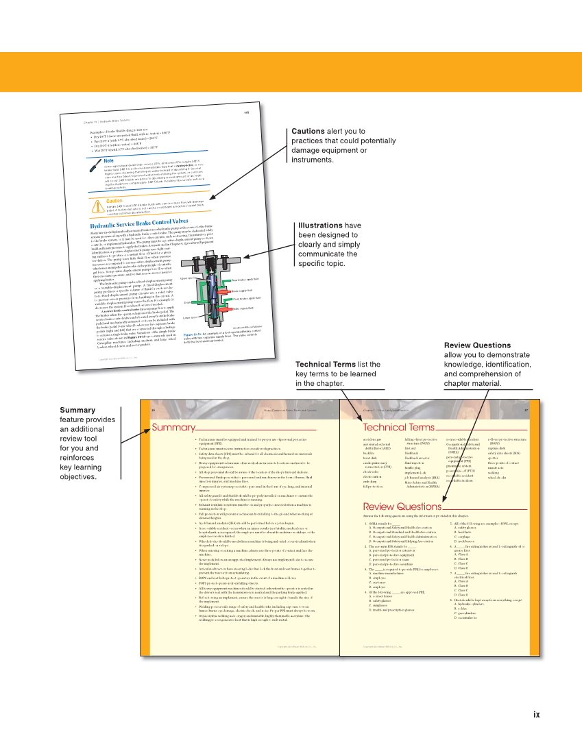 Heavy Equipment Power Trains and Systems, 1st Edition page ix
