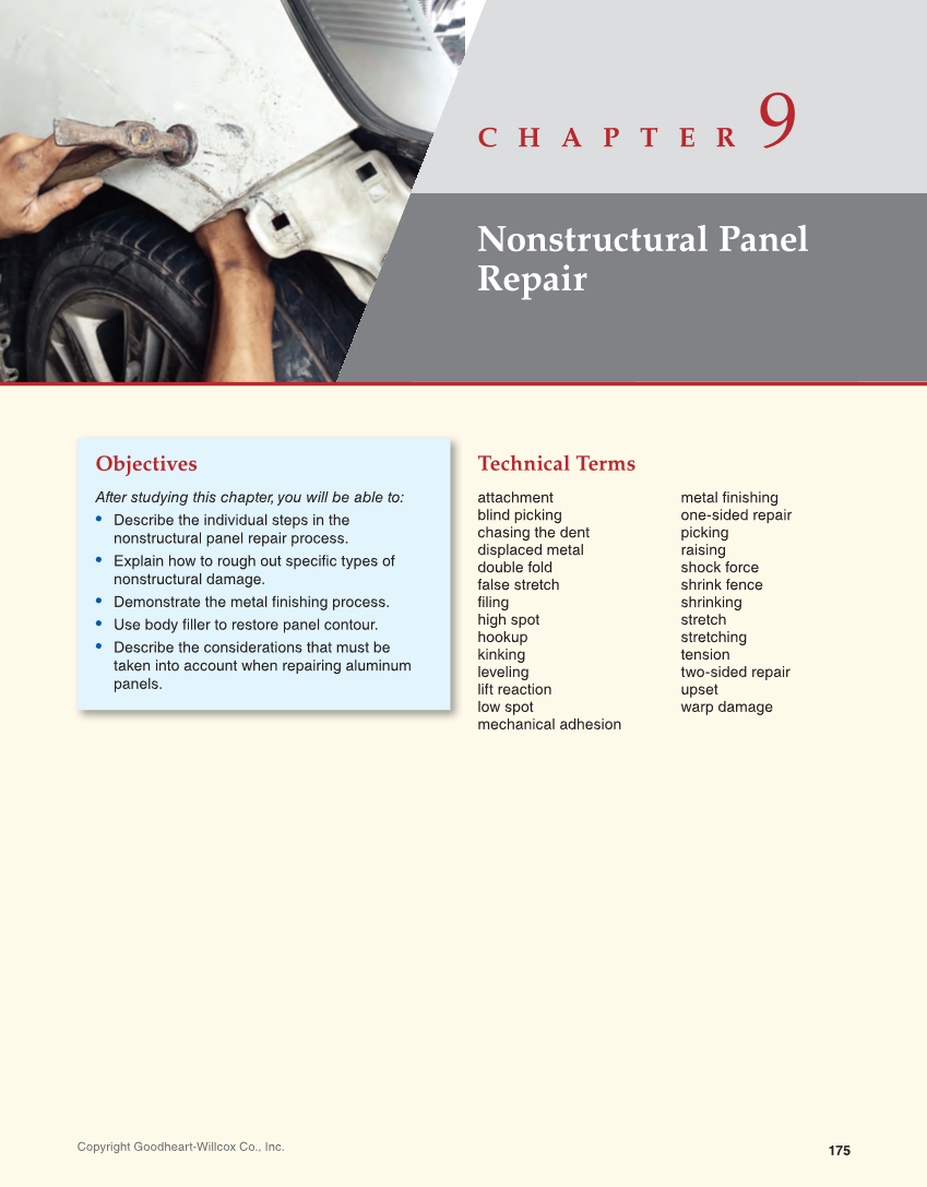 Auto Collision Repair and Refinishing 3e, Online Textbook page 175