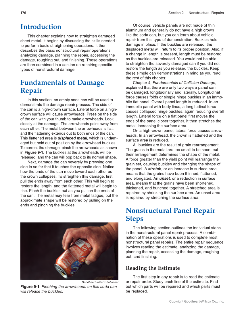 Auto Collision Repair and Refinishing 3e, Online Textbook page 176