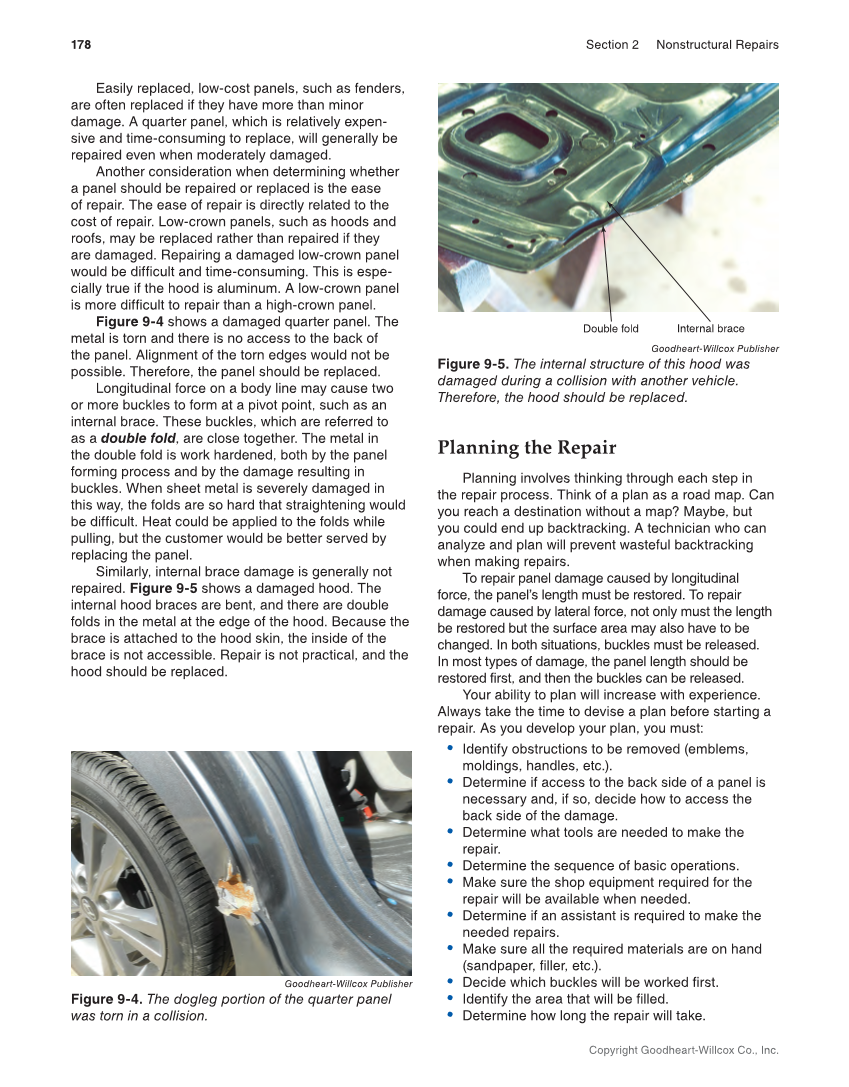 Auto Collision Repair and Refinishing 3e, Online Textbook page 178