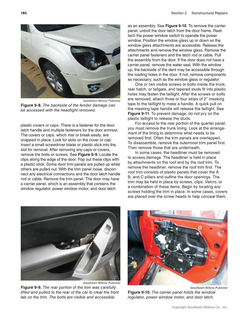 Auto Collision Repair and Refinishing 3e, Online Textbook page 180