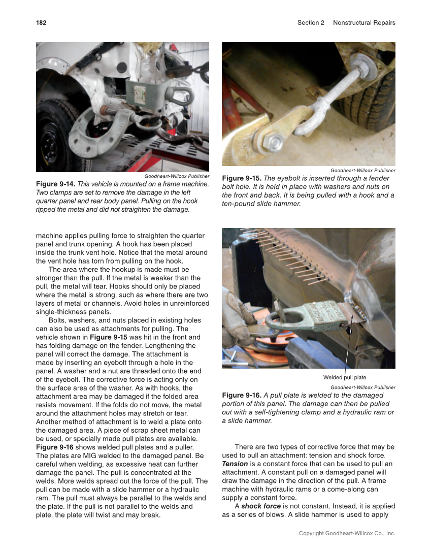 Auto Collision Repair and Refinishing 3e, Online Textbook page 182